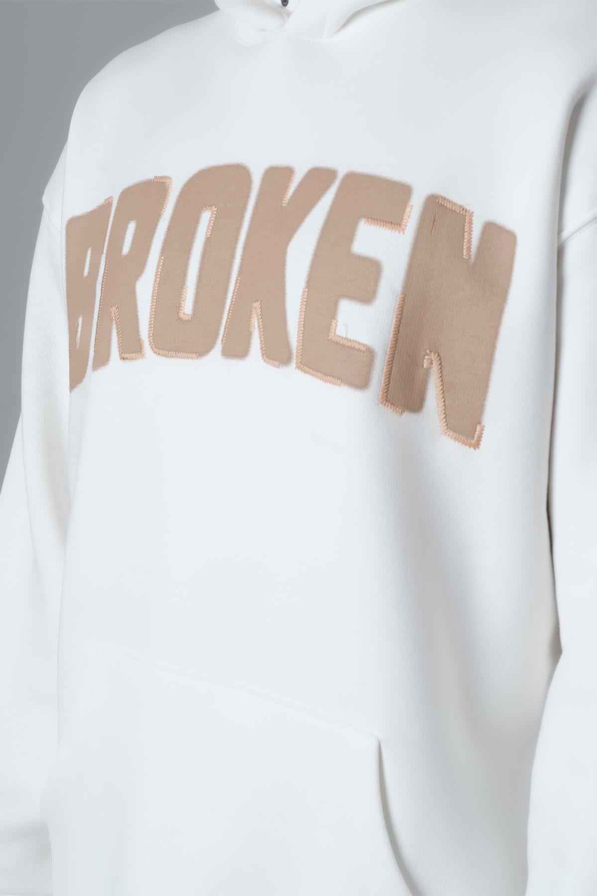 Scars & Power Oversize Sweatshirt Erkek Ekru