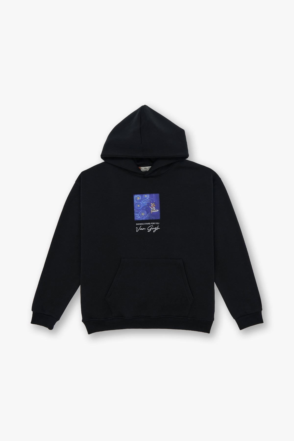 Shining Stars Oversize Sweatshirt Kadın Siyah