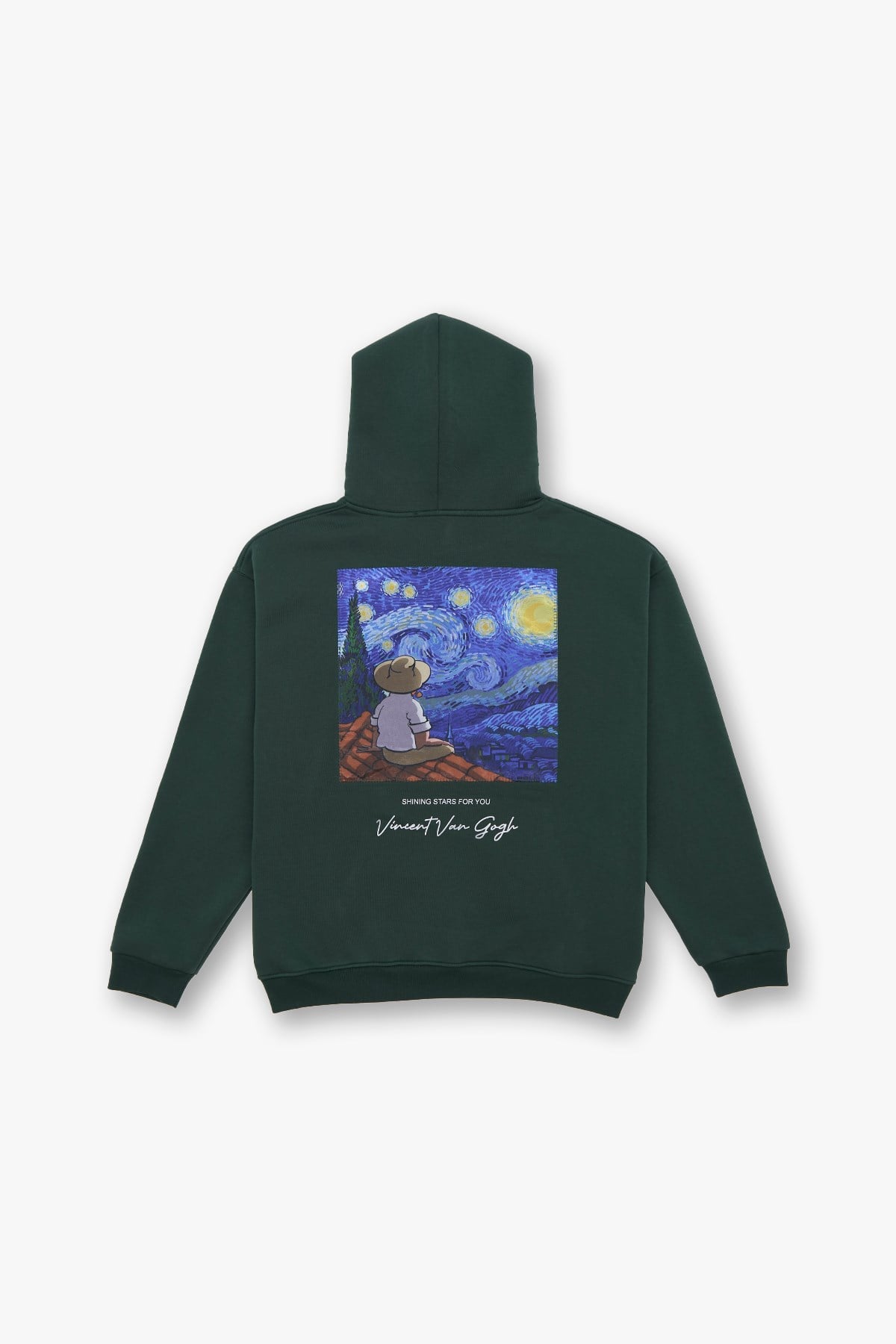 Shining Stars Oversize Sweatshirt Kadın Yeşil