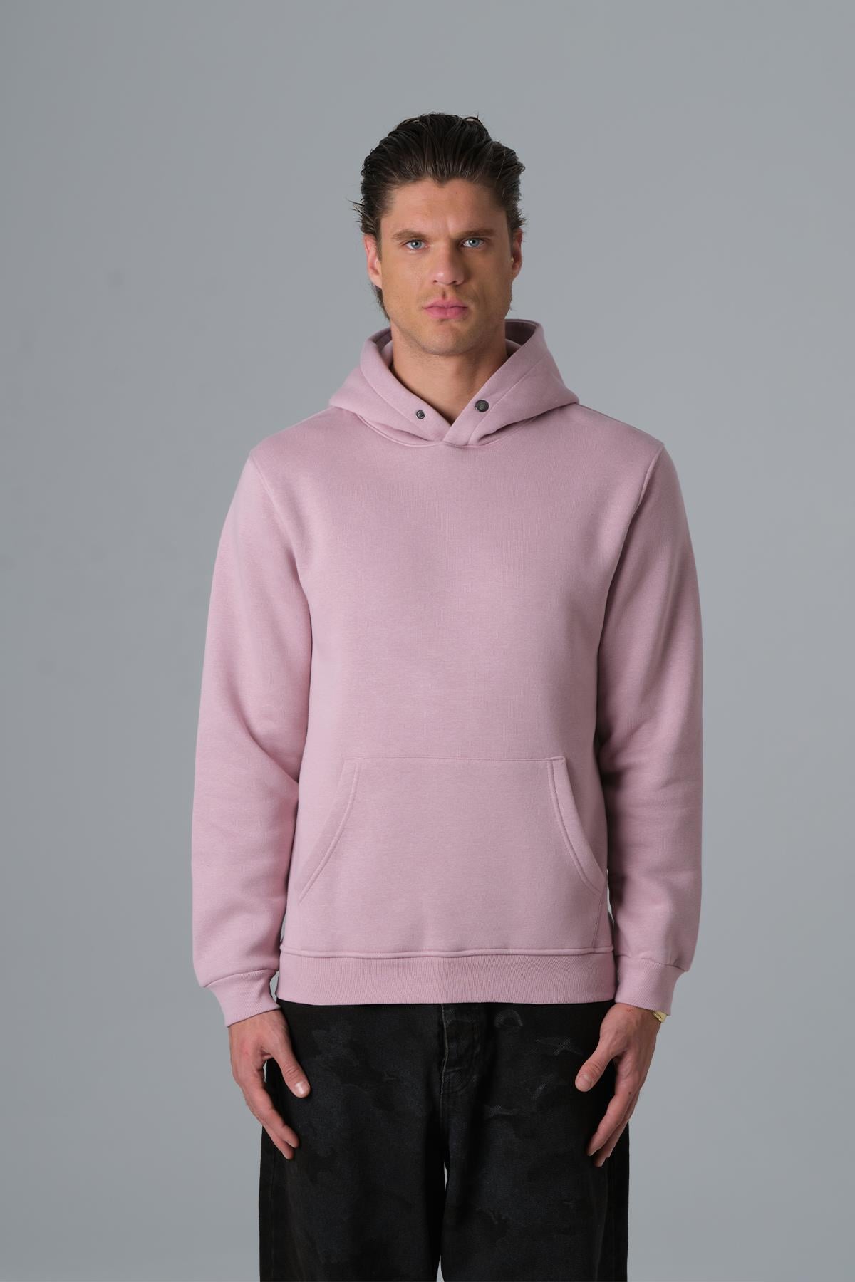 Soft Care Kapüşonlu Sweatshirt Erkek Pembe
