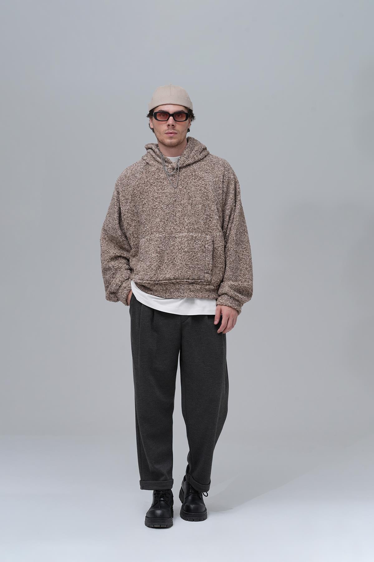 Soft Haven Oversize Welsoft Sweatshirt Erkek Vizon