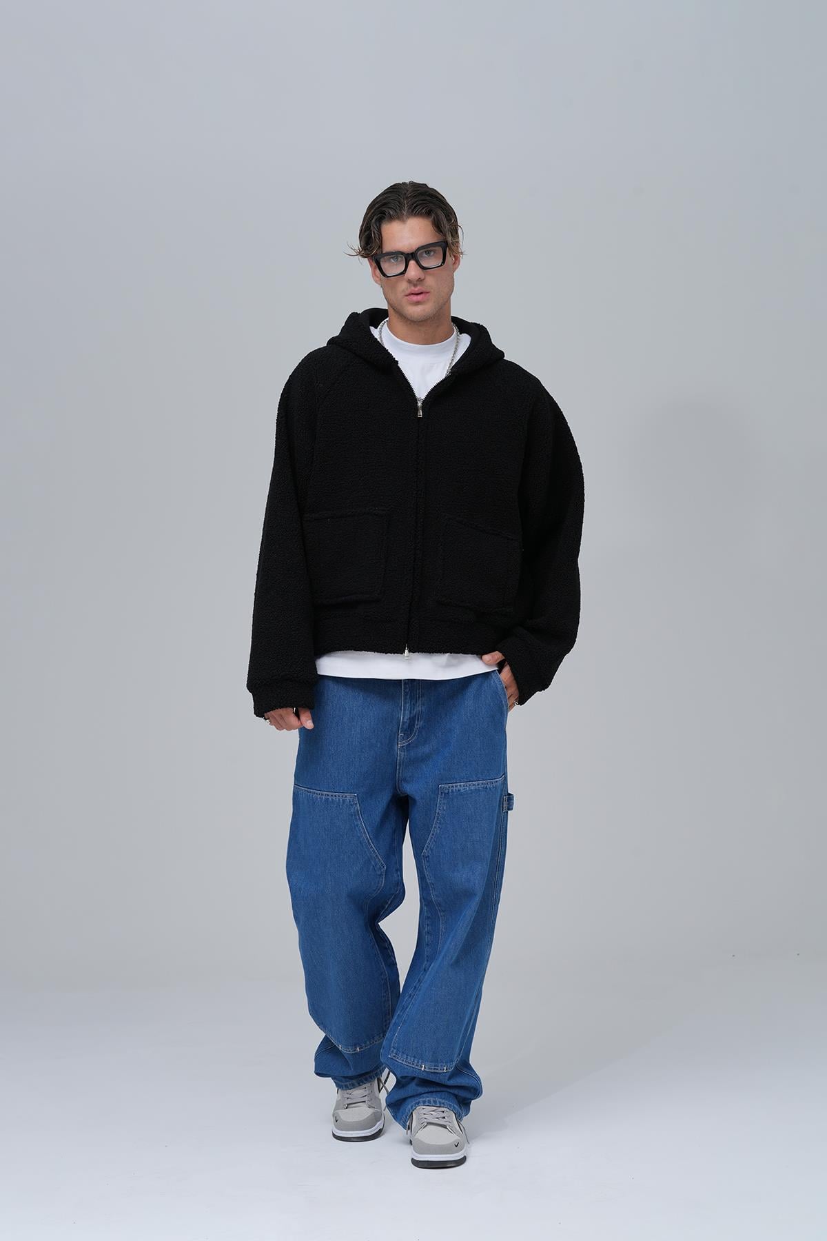 Soft Haven Oversize Welsoft Sweatshirt Erkek Siyah