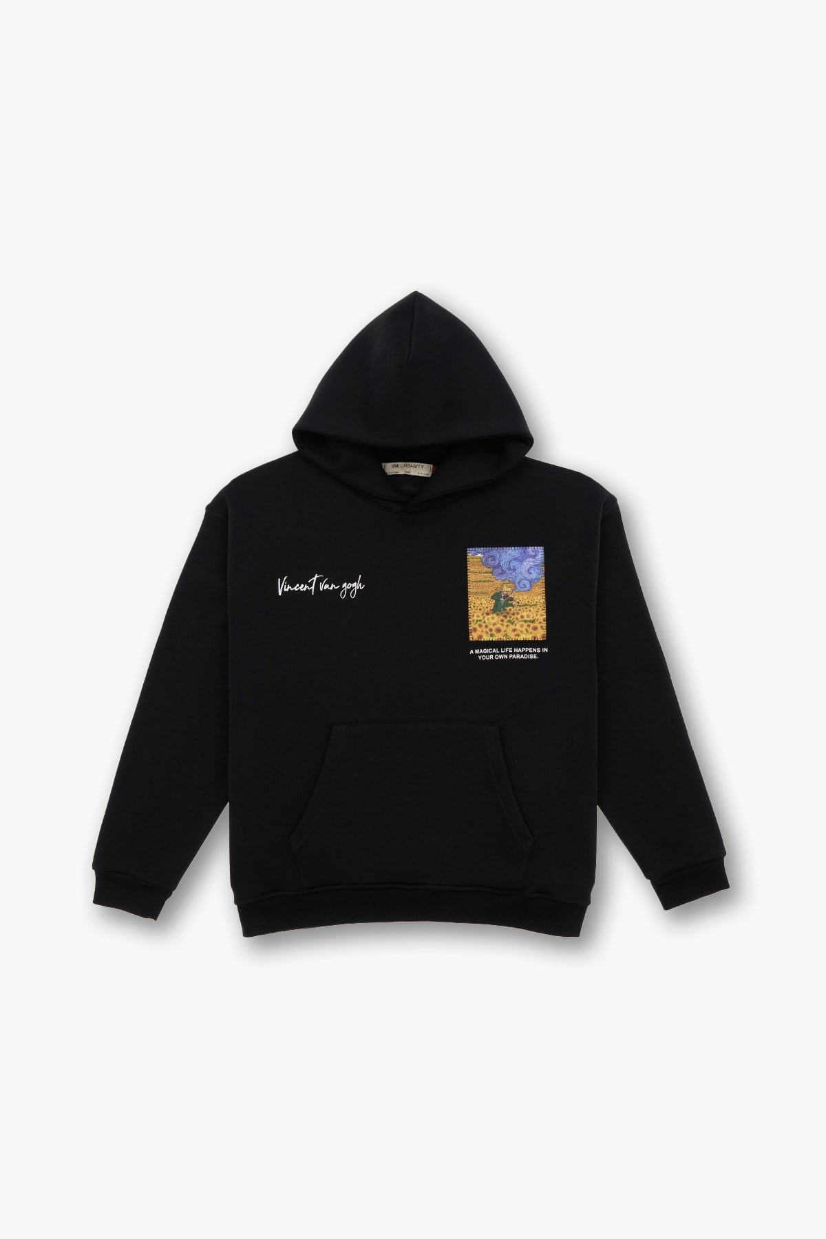 Starry Flow Oversize Sweatshirt Kadın Siyah