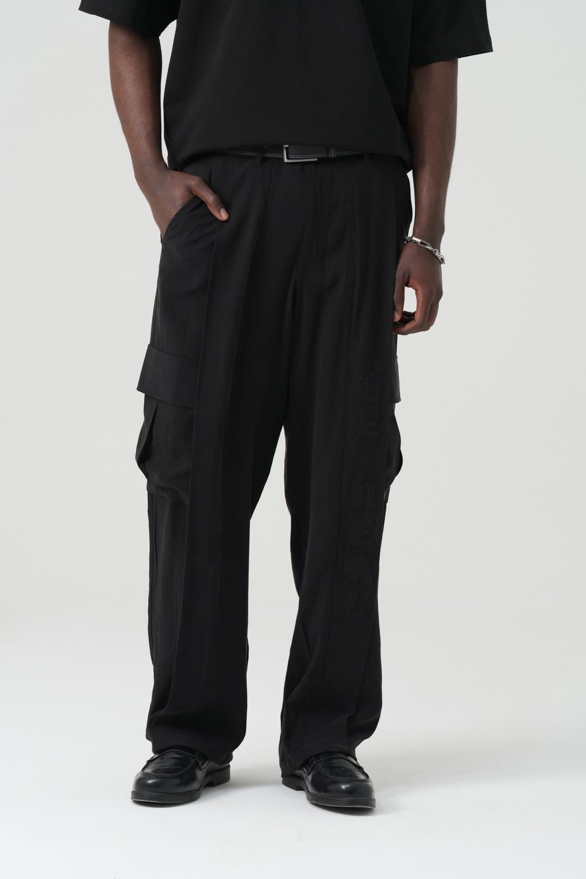 Surreal Cargo Oversize Erkek Pantolon Siyah