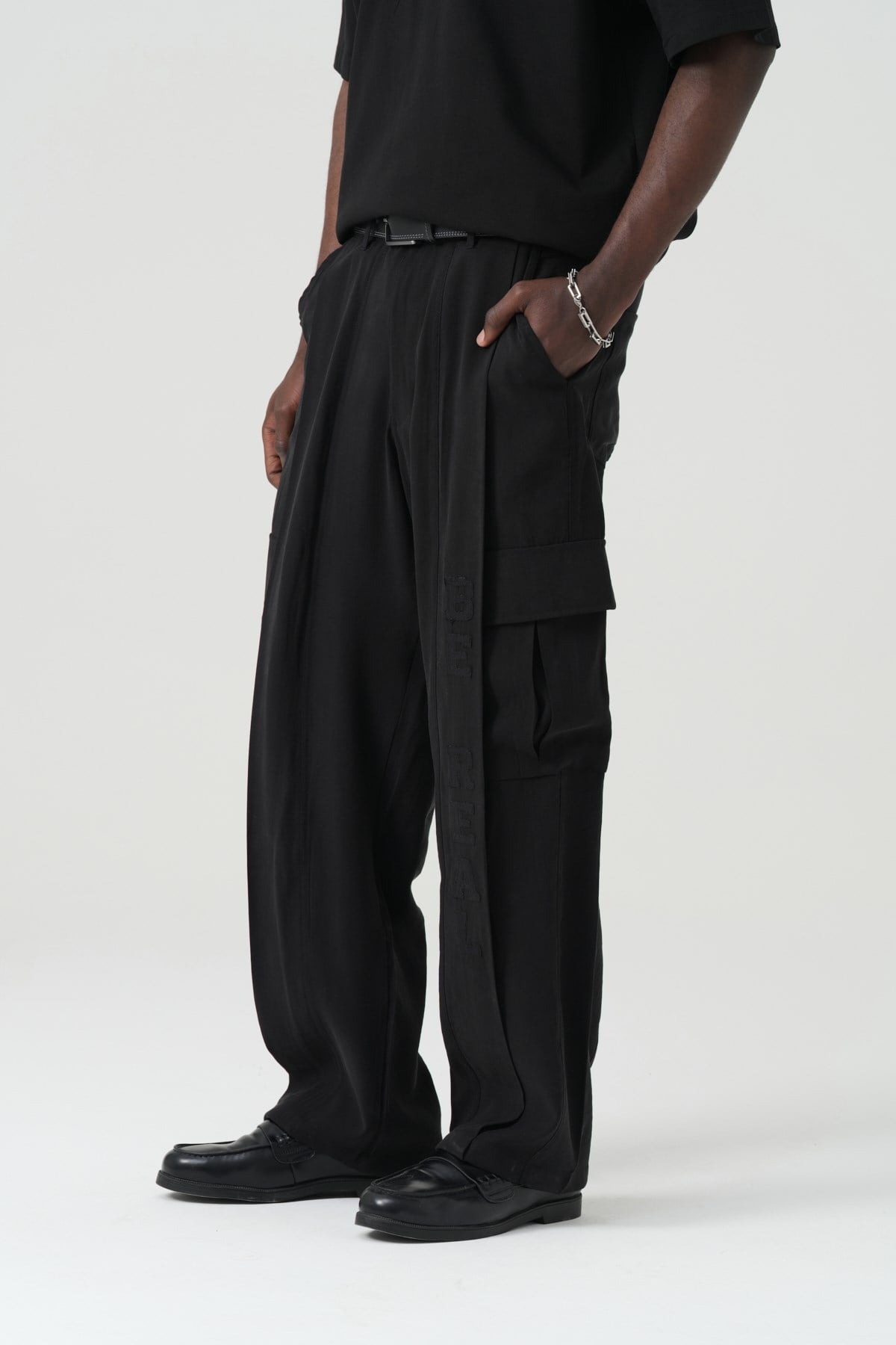 Surreal Cargo Oversize Erkek Pantolon Siyah