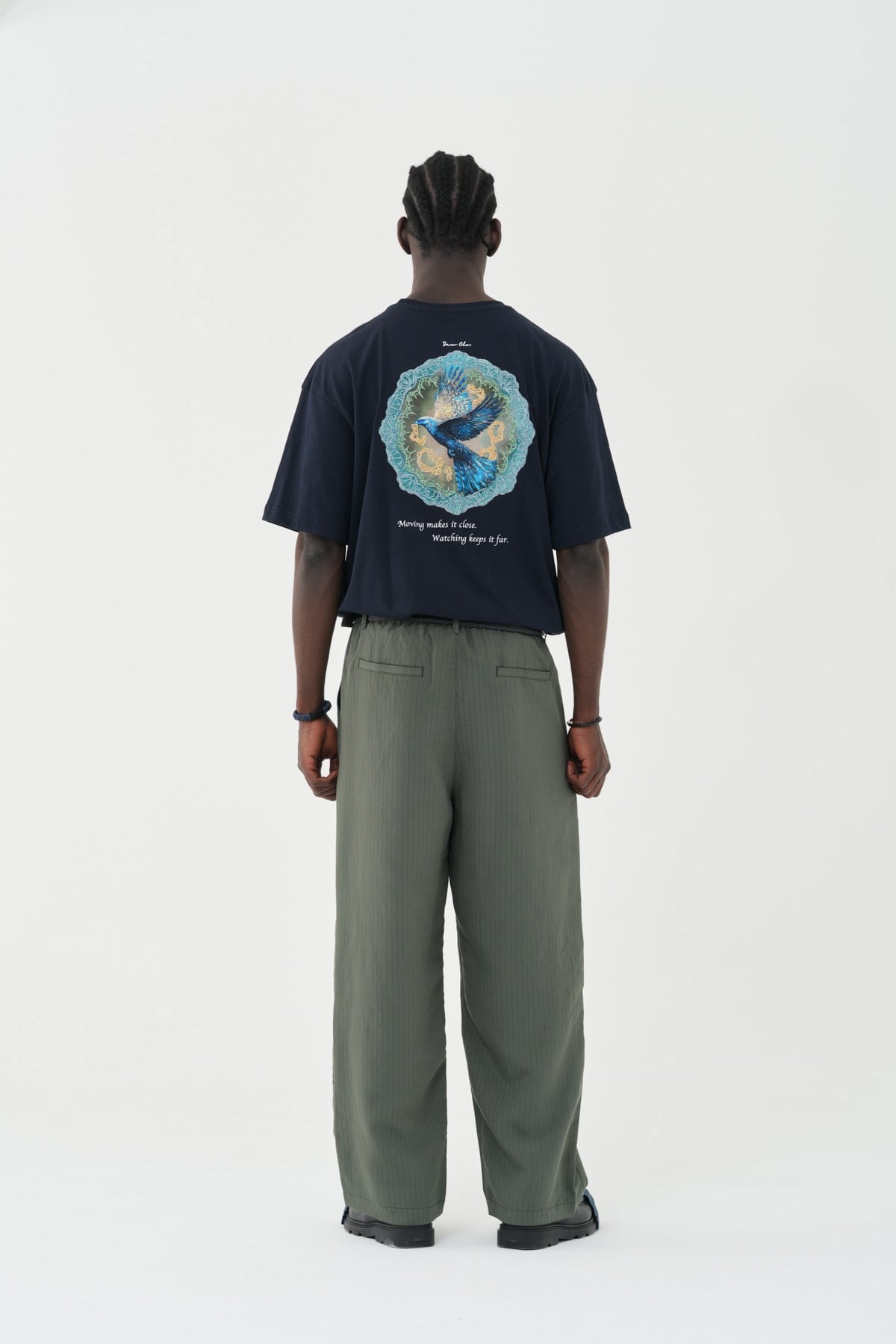 Tailor Stripe Relaxed Fit Erkek Pantolon Haki