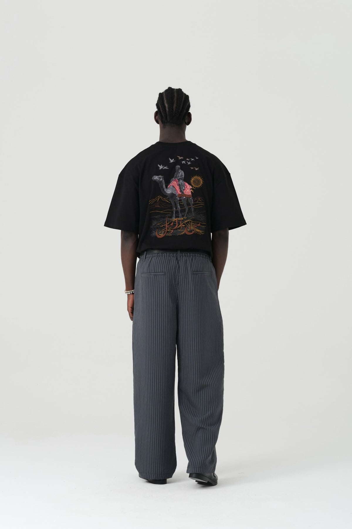 Tailor Stripe Relaxed Fit Erkek Pantolon Lacivert