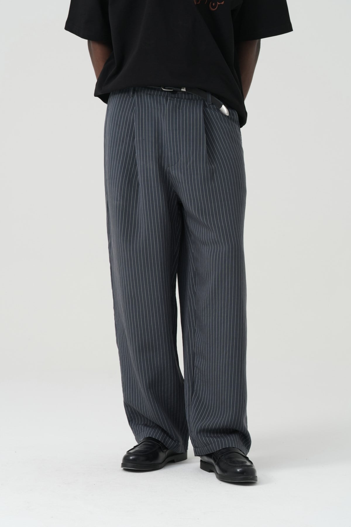 Tailor Stripe Relaxed Fit Erkek Pantolon Lacivert