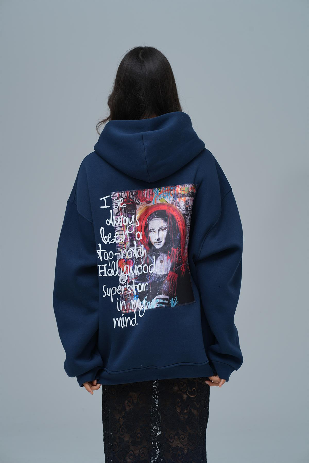 Top-Notch Oversize Sweatshirt Kadın İndigo