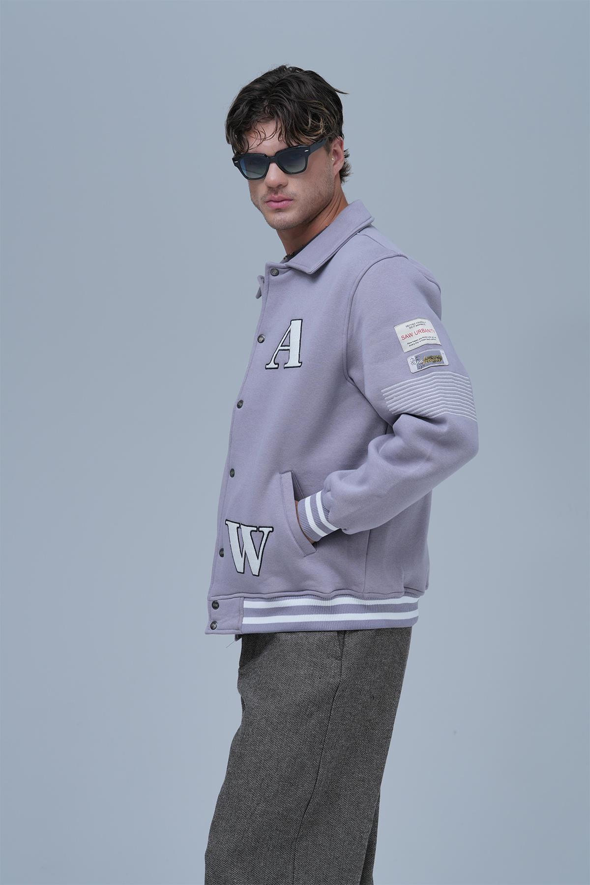 Urban Choice Oversize Kolej Ceketi Erkek Gri