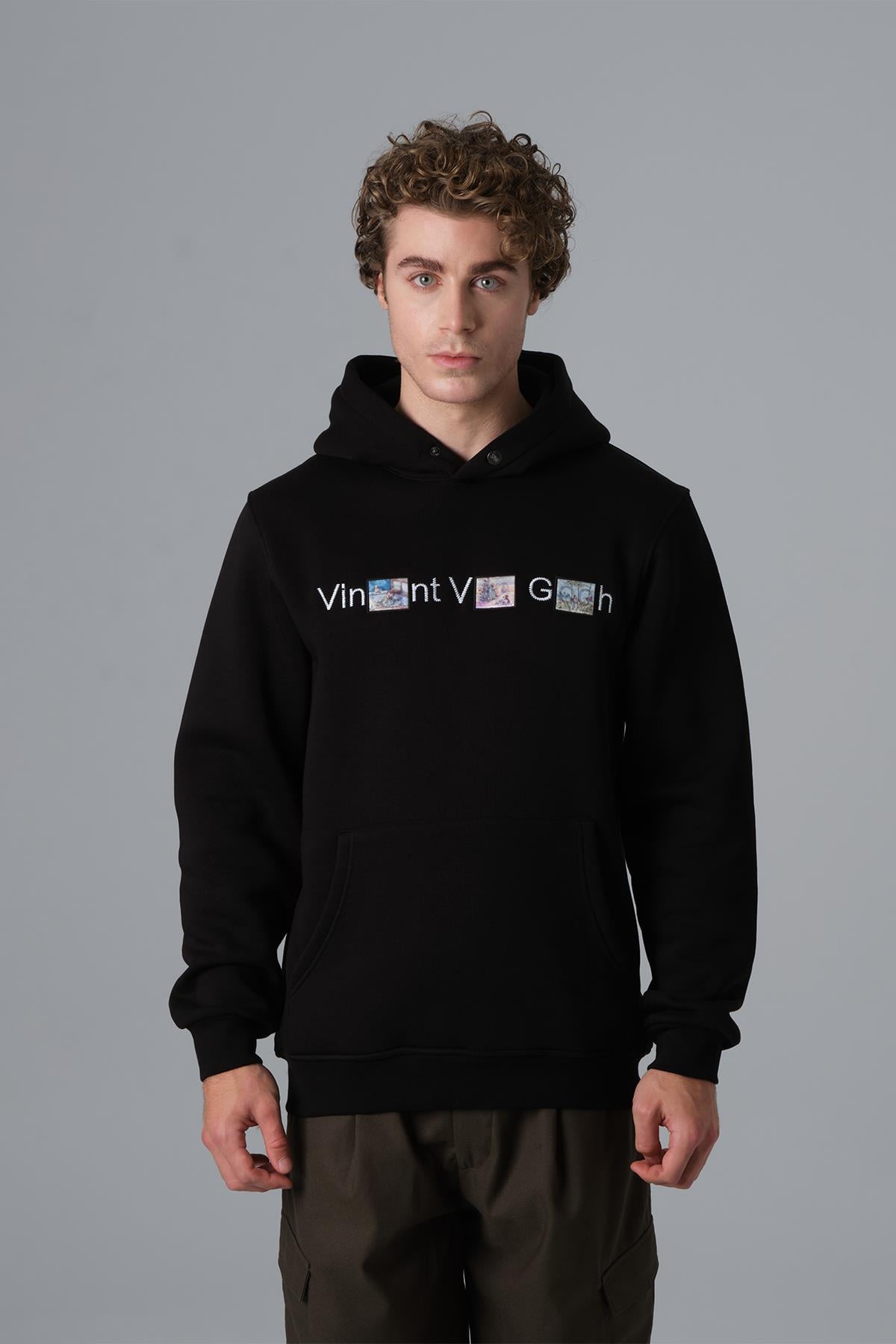 Van Gogh Frames Sweatshirt Erkek Siyah