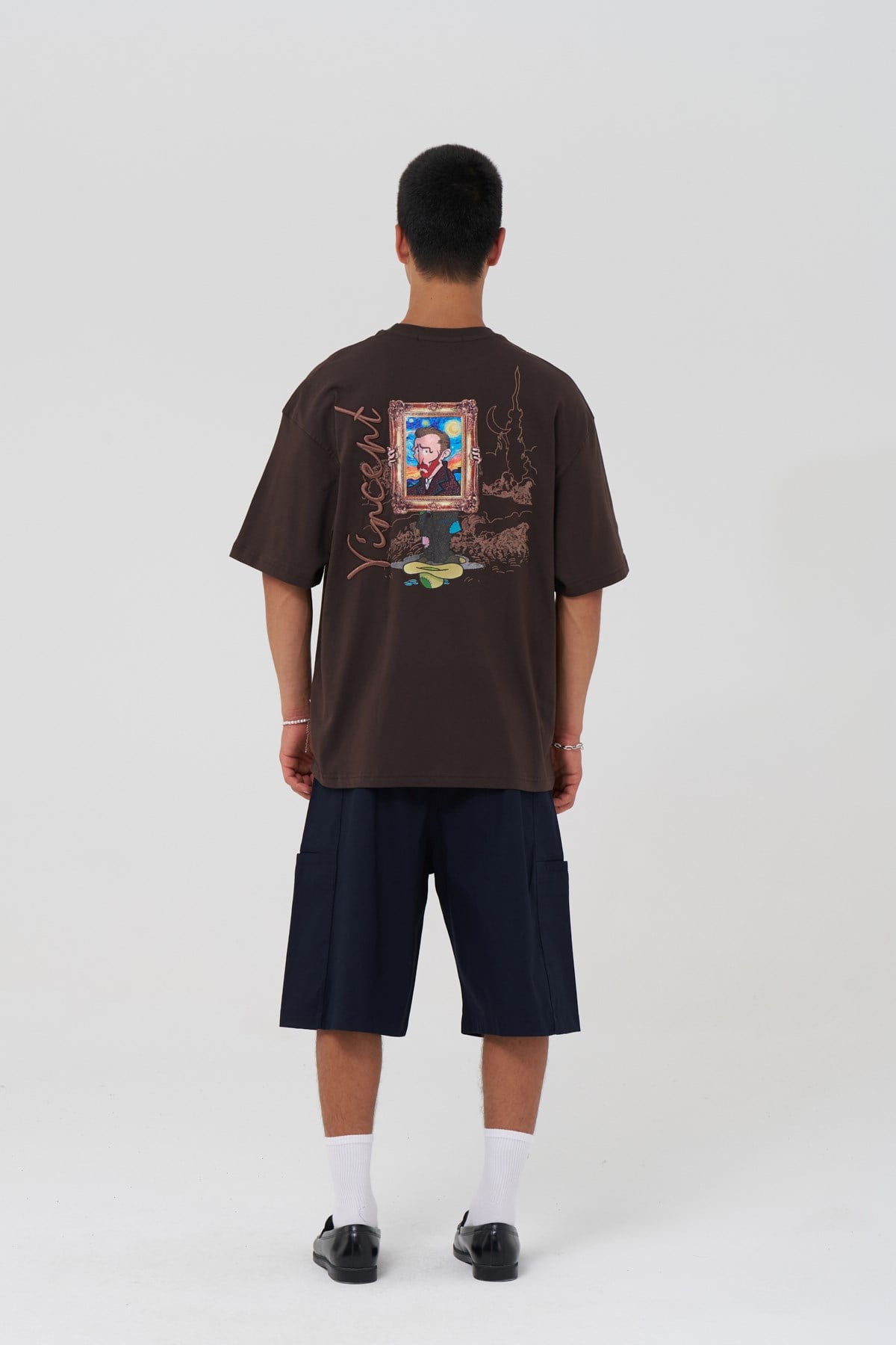 Vincent Canvas Tale Oversize Erkek Tişört Kahverengi