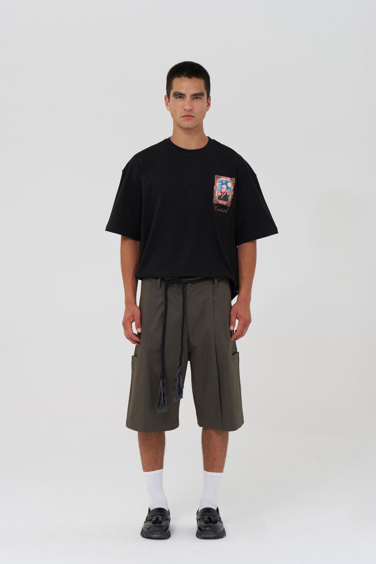 Vincent Canvas Tale Oversize Erkek Tişört Siyah