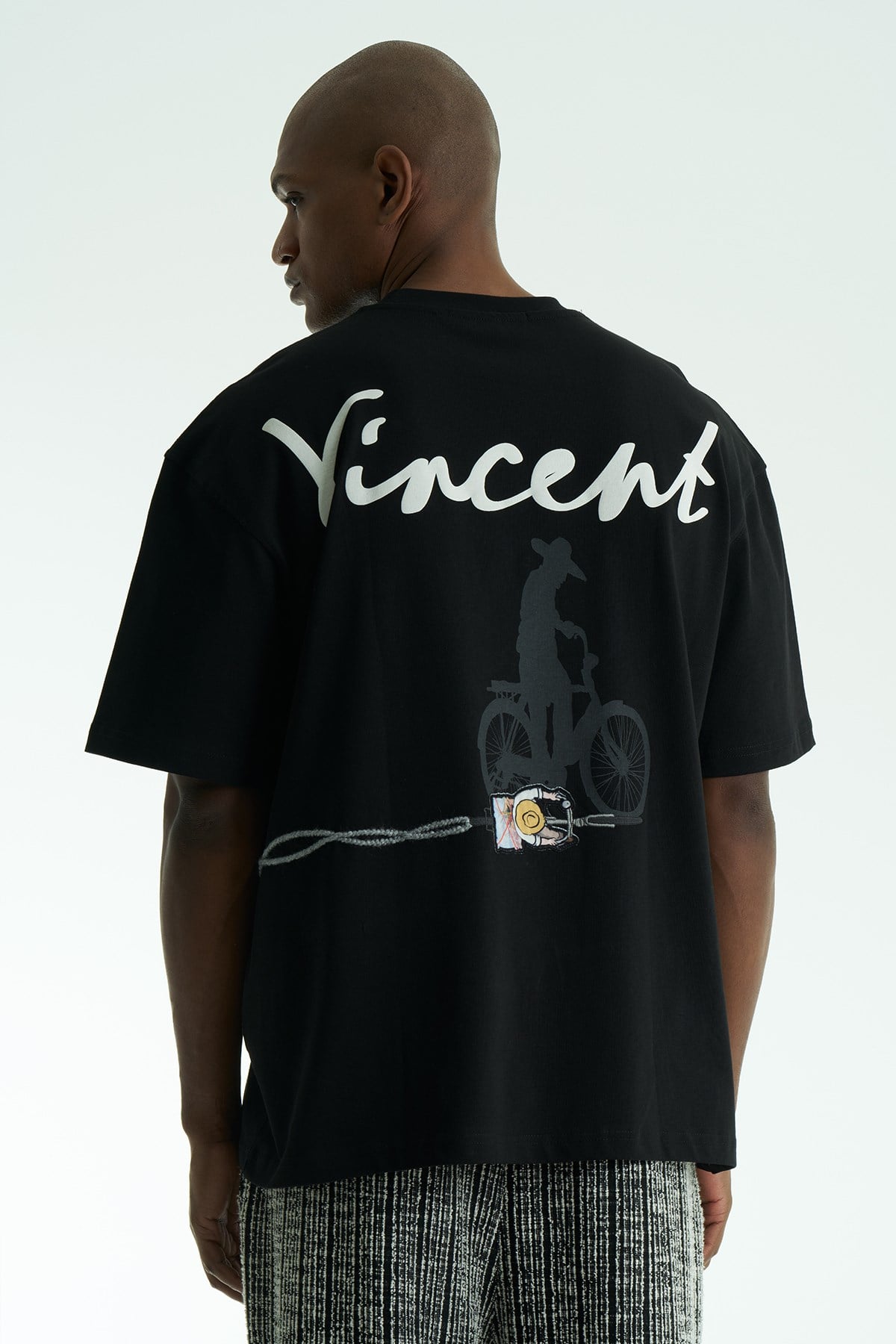 Vincent Ride Oversize Erkek Tişört Siyah