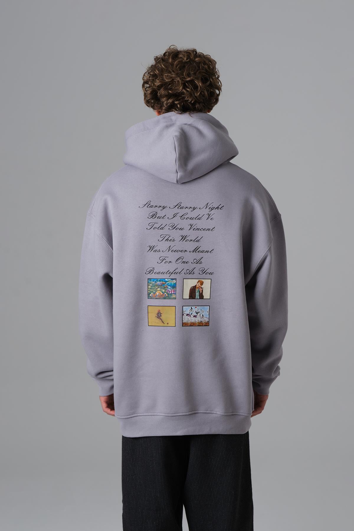 Vincent's Tears Oversize Sweatshirt Erkek Gri