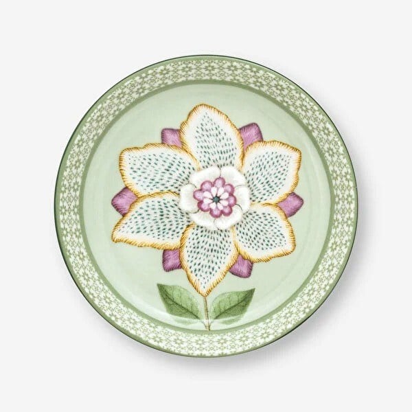 51013030 Lily & Lotus Yeşil Porselen Çay Tabağı 9 Cm