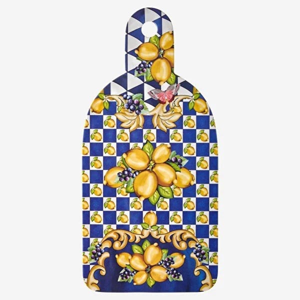 CAMC5022BL1 Capri Mavi Limon Buketi Kesme Tahtası 34cm MELAM