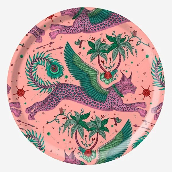 ES0039/236 Lynx/pink Tray  39cm