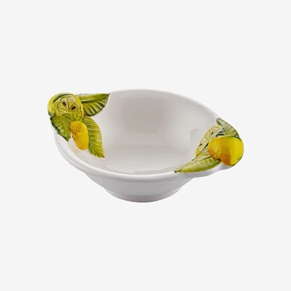 EW380 Edelweiss Limon Desenli Oval Servis Kasesi 21x21 cm