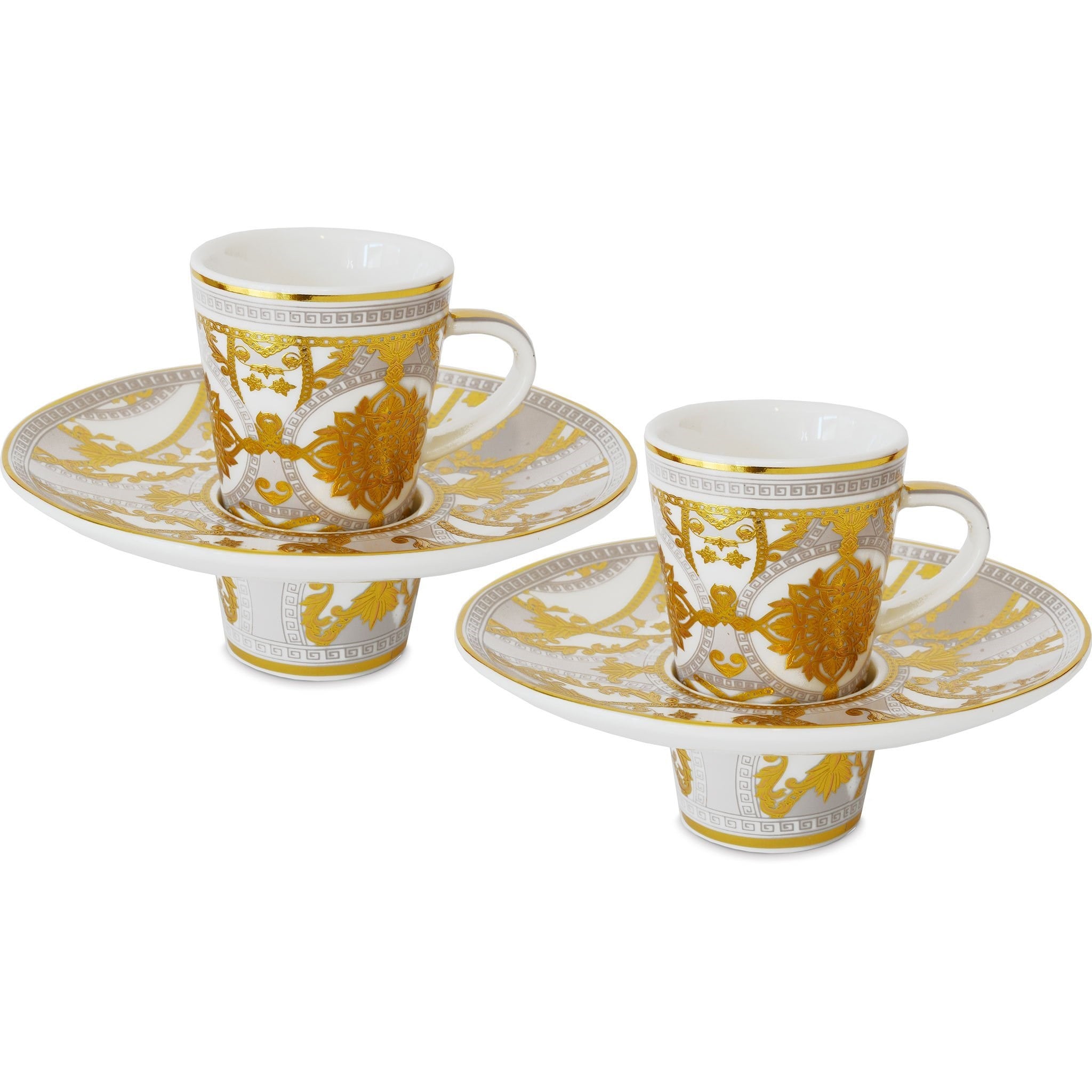 GLCOFF.GAL04 Gala ikili Kahve Fincanı Seti, Pudra, 9 Cm
