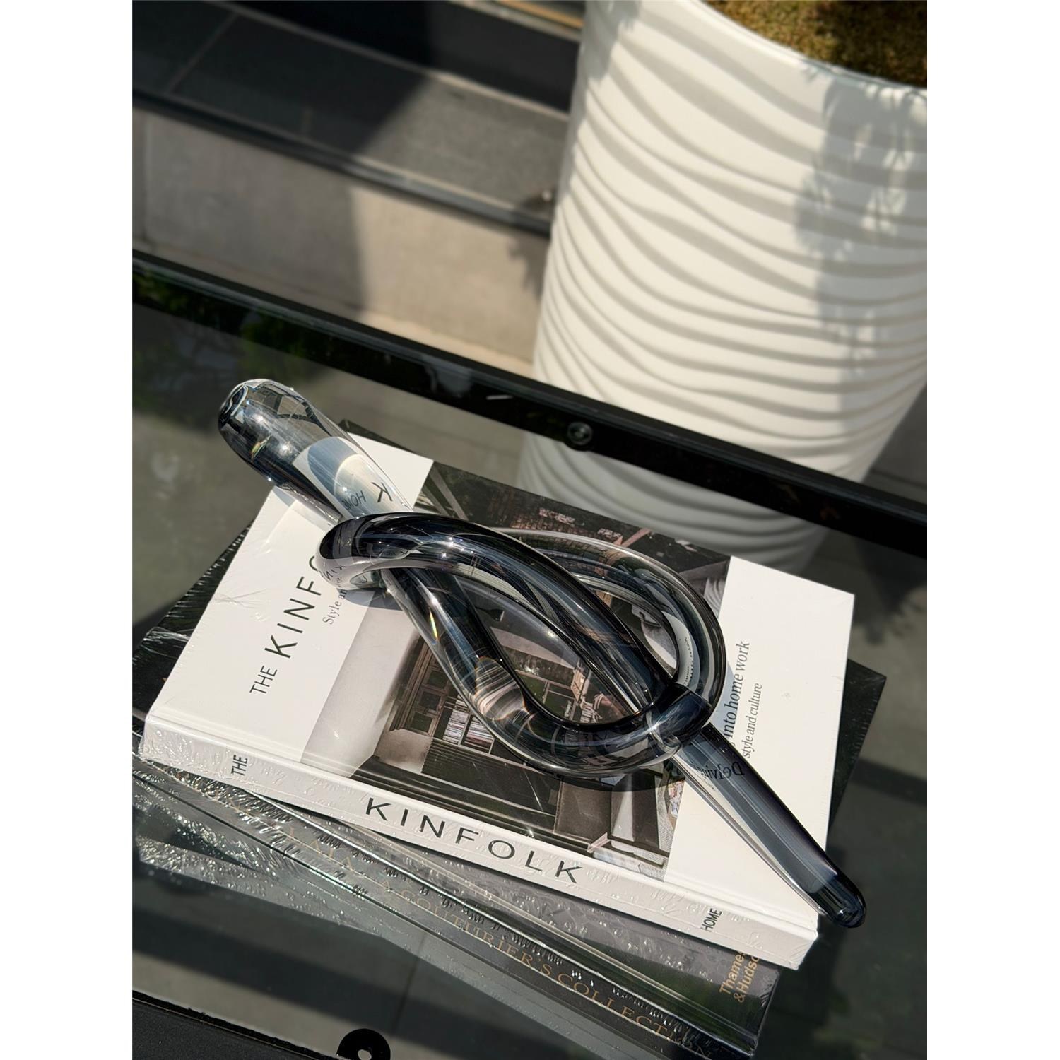 HANN-27026 İTHAL CAM DÖNGÜ SİYAH BÜYÜK BOY 32CM
