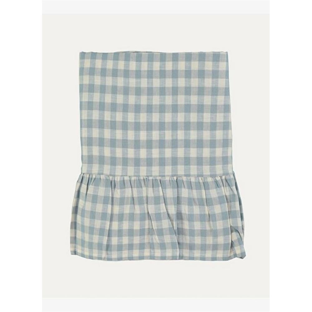 MARİAİDA RUF-T-BL HOME TABLECLOTH KETEN RUFFLE MAVİ 150*250