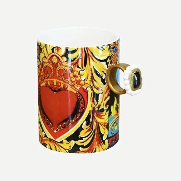 MUG.GIO01 BACİ GİO KALPLİ KUPA SİYAH H 10CM