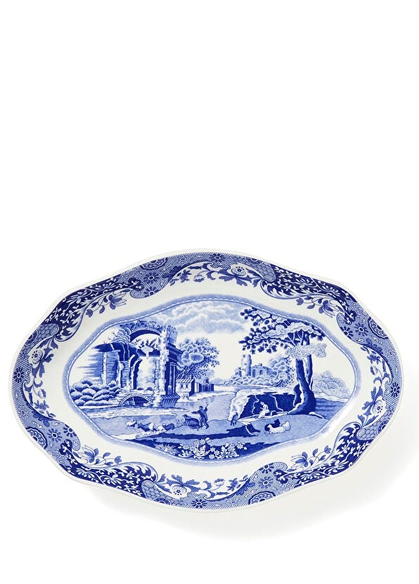 RW.BLI.9158-XP  BLUE İTALİAN OVAL SERVİS