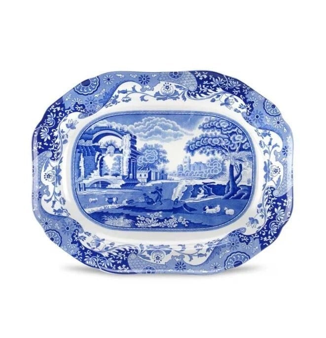 RW.BLI.0430-X BLUE ITALIAN OVAL SERVİS 35 CM