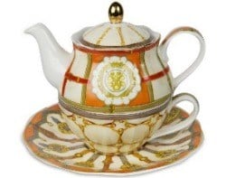 TEA.HOR01 HORSES TEK KİŞİLİK ÇAY SETİ TURUNCU