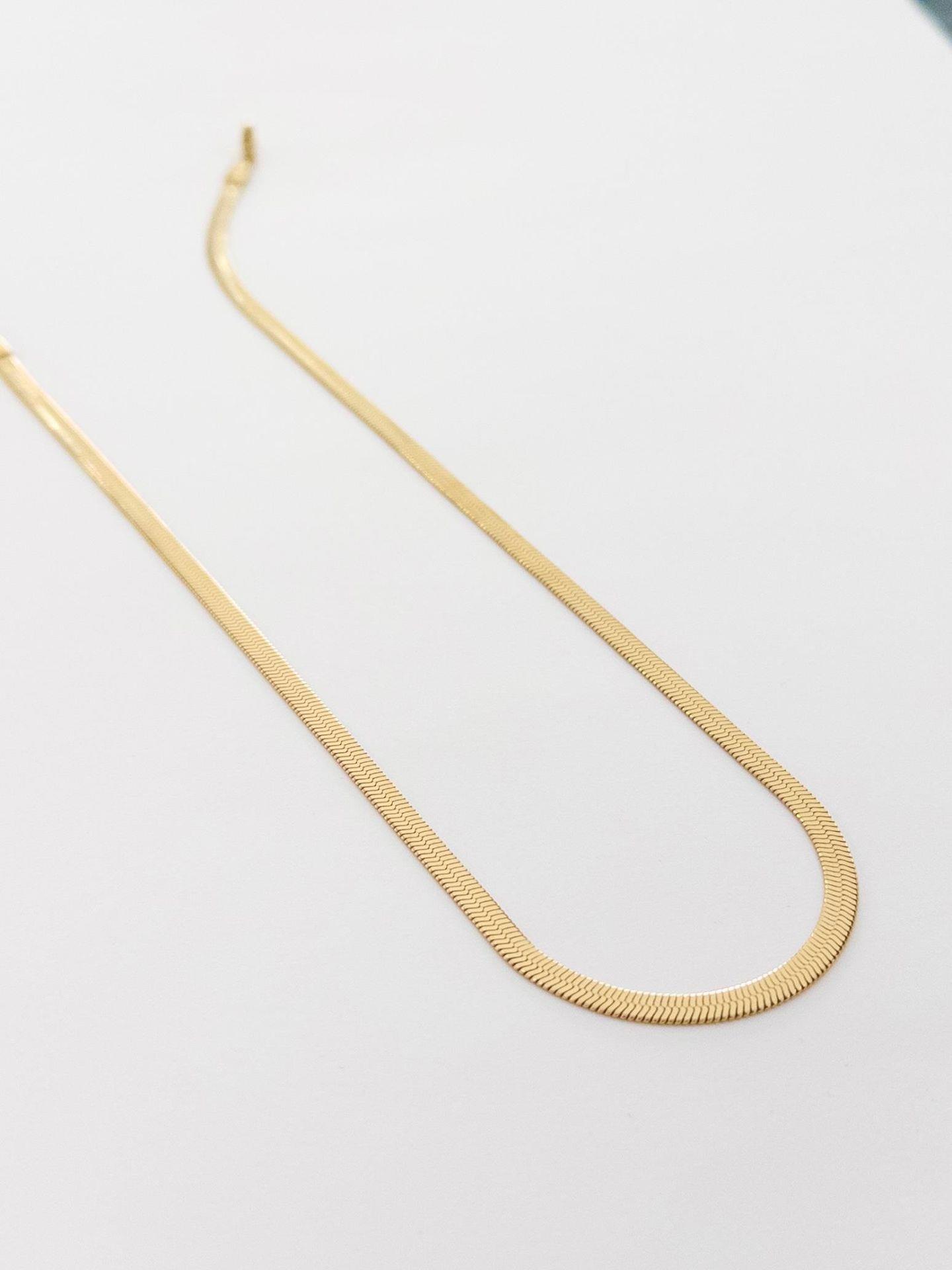 Çelik İtalyan Kolye 45 cm Gold Renk