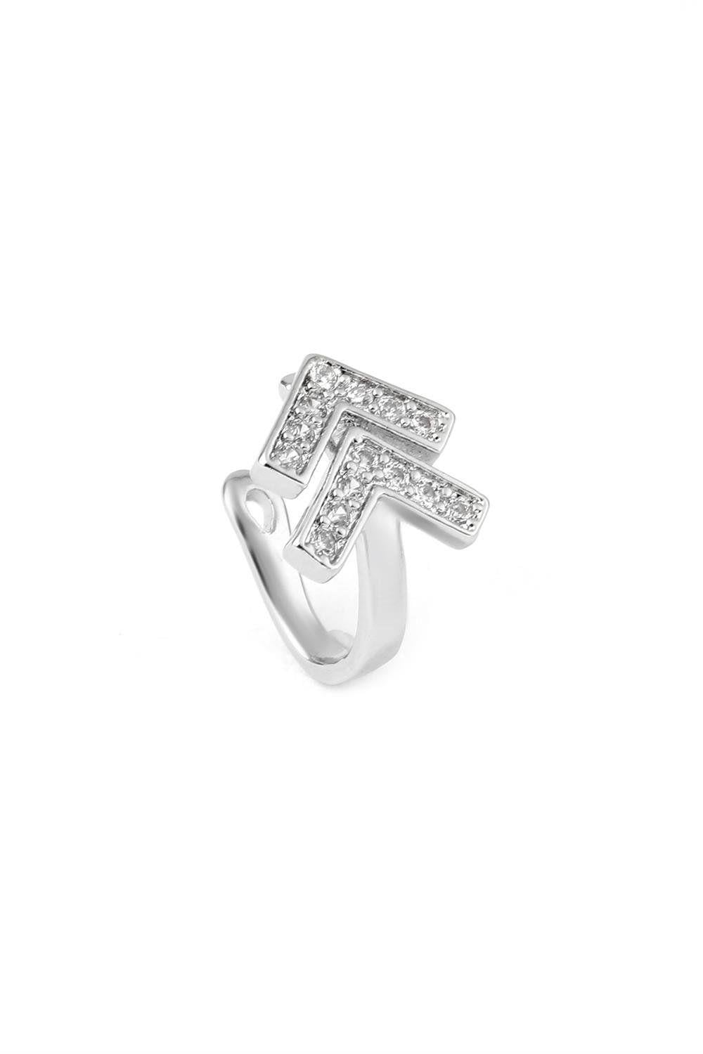 Vip Gümüş Renk Ok Model Earcuff Kıkırdak Küpe