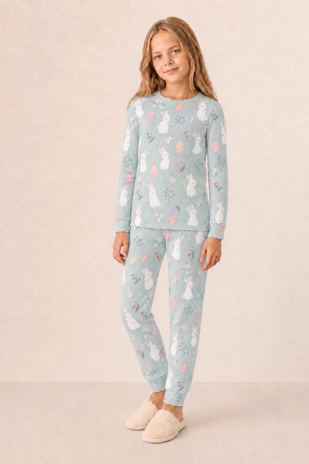 Çocuk Fitilli İkili Takım - Çiçekli Kalp