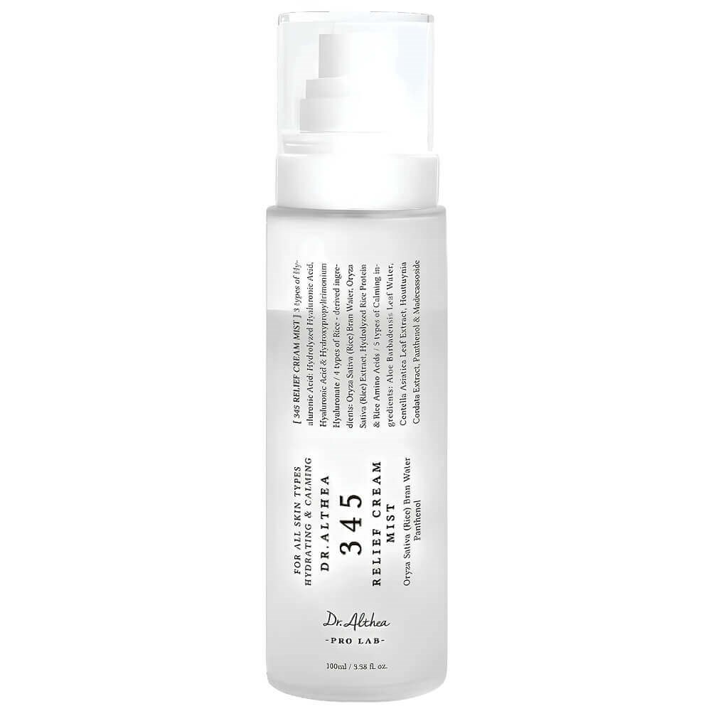 Dr. Althea 345 Relief Cream Mist | Pirinç Hidrolatı ve Panthenol İçeren Yatıştırıcı Nemlendirici Krem Mist 100 ml