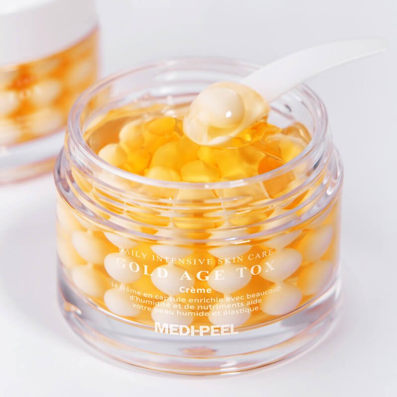 MEDI-PEEL Gold Age Tox H8 Cream | Altın İpekböceği Ekstresi, Peptit ve Seramid İçeren Yaşlanma Karşıtı Kapsül Krem 50 m