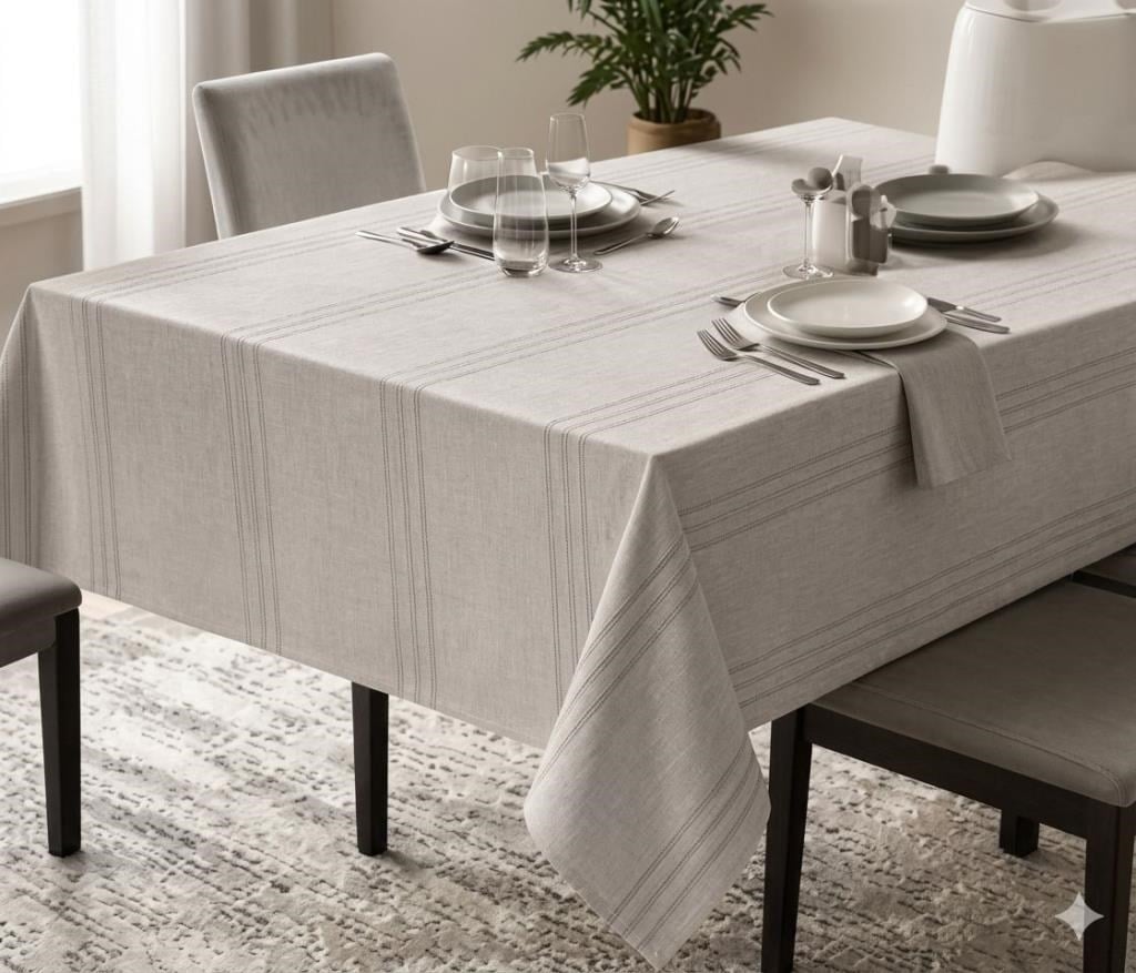 Nevresim Dünyası Dertsiz Masa Örtüsü 160x220 Taş Rengi
