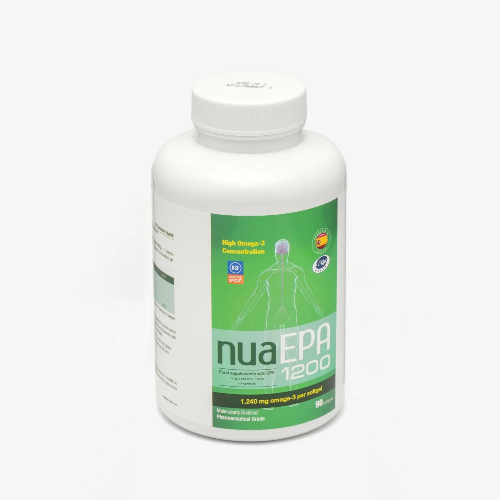Nua EPA 1200 Omega-3 İçeren Gıda Takviyesi 90 Kapsül