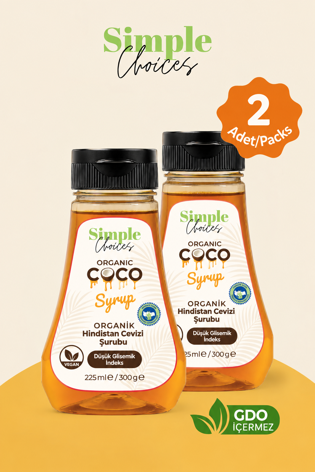 Simple Choices Organik Hindistan Cevizi Nektarı 225 ml - 2li 
