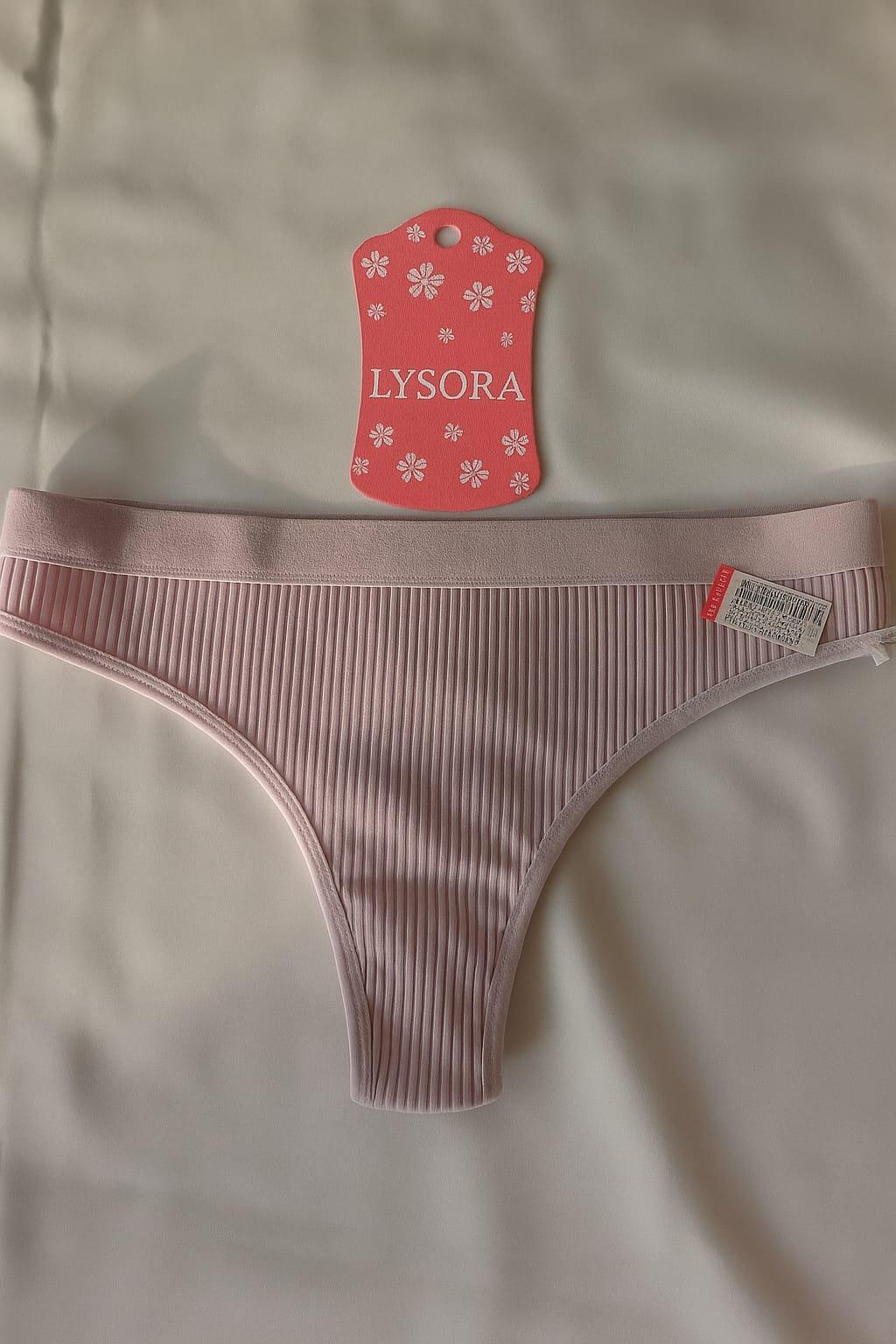 Lila Çizgili Tanga Bikini