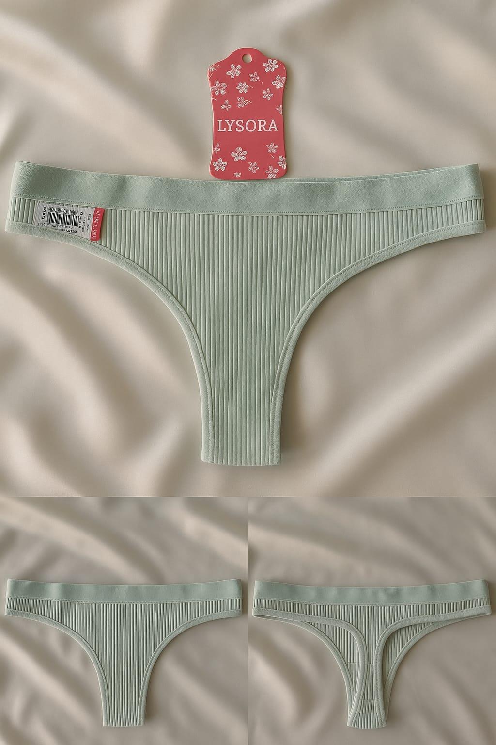 Mint Yeşili Çizgili Tanga Bikini