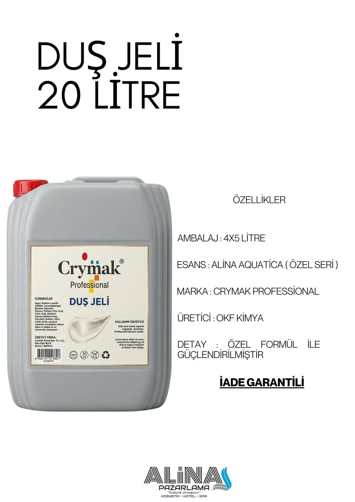 20 LT DUŞ JELİ ALN155 ( 4 x 5 LT )
