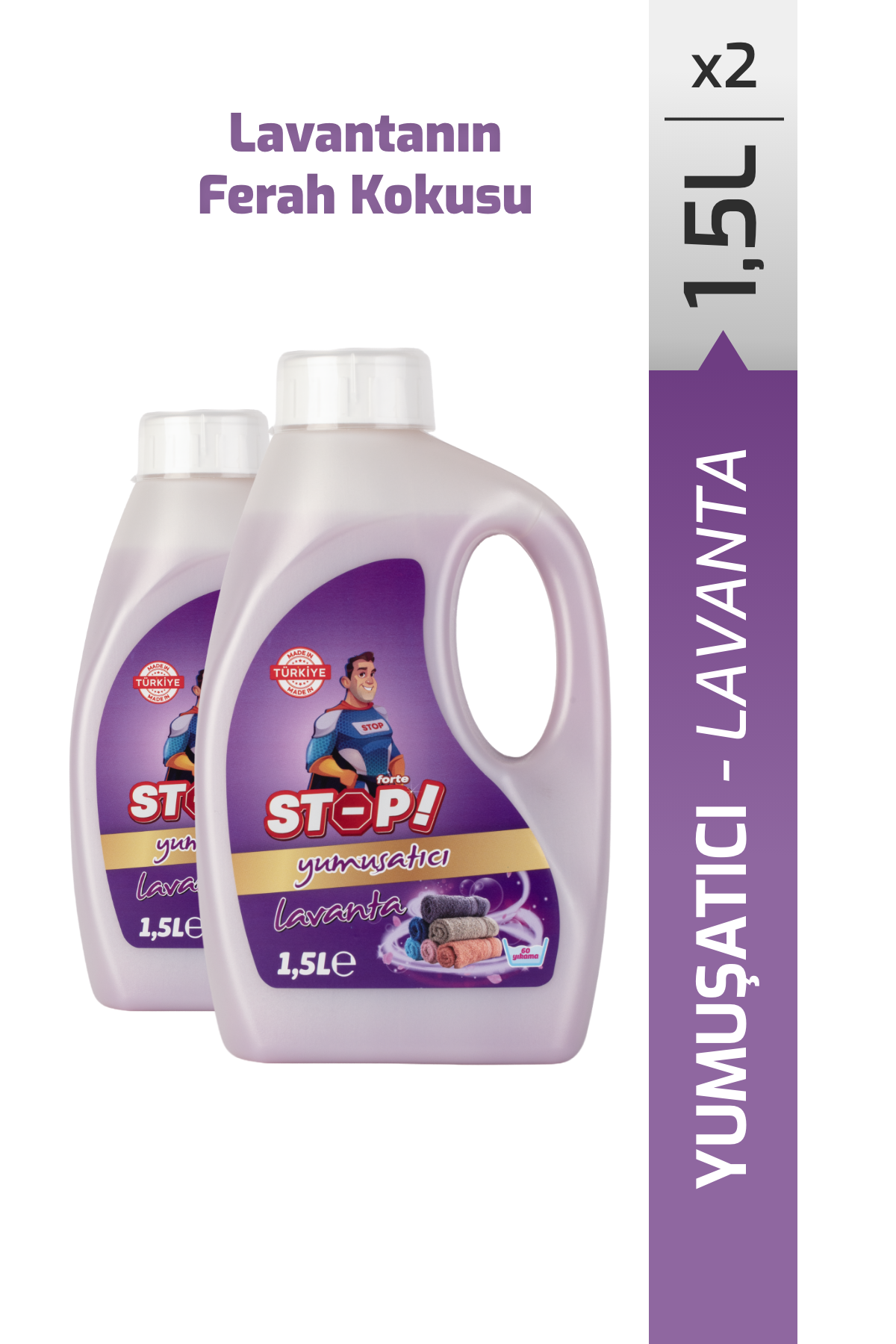 2'li Çamaşır Yumuşatıcı 1.5 Litre Lavanta
