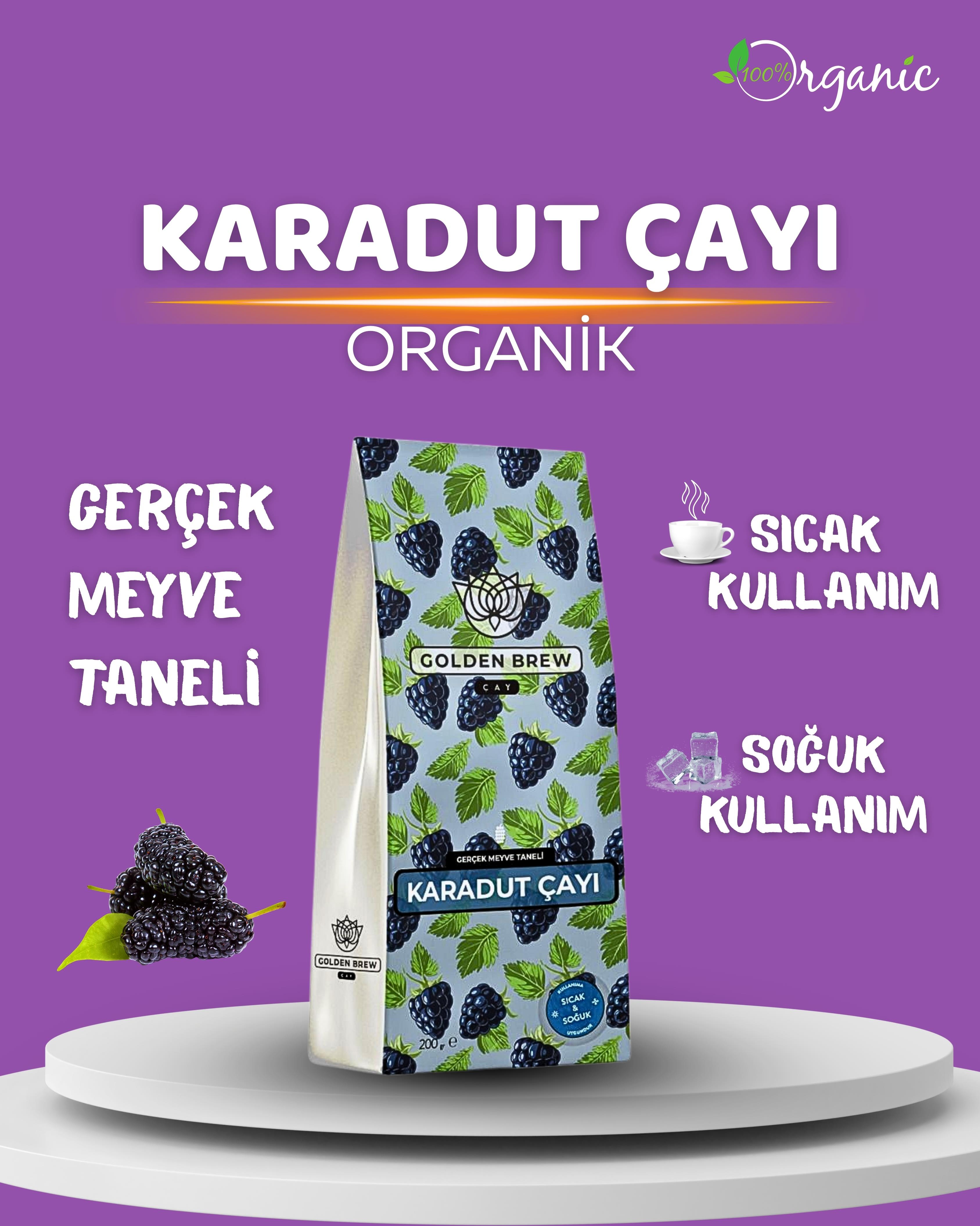 Golden Brew & Tea Coffee Gerçek Karadut Parçacıklı Sıcak ve Soğuk Demleme Karadut Meyve Çayı