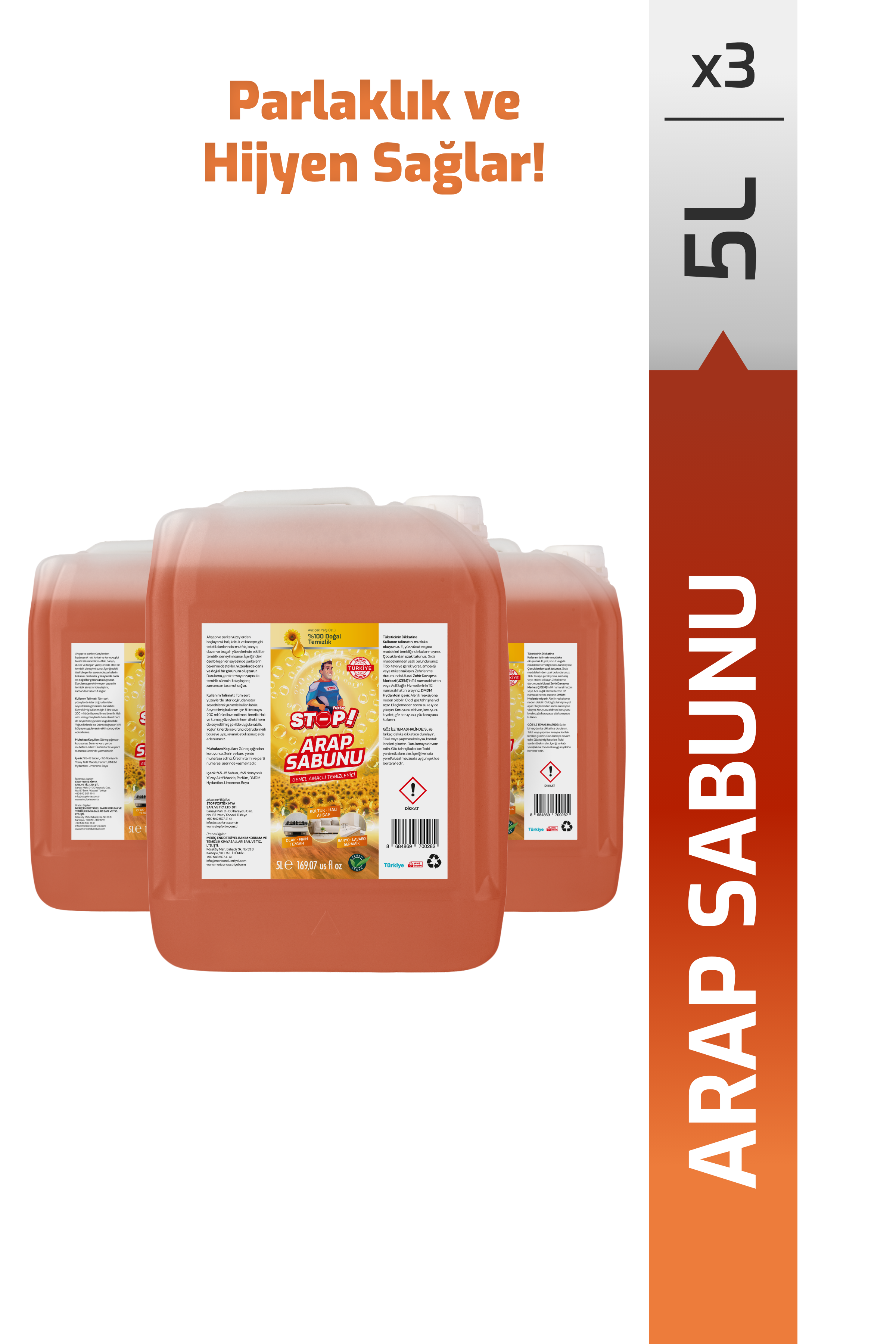 Üçlü  5 L Arap Sabunu