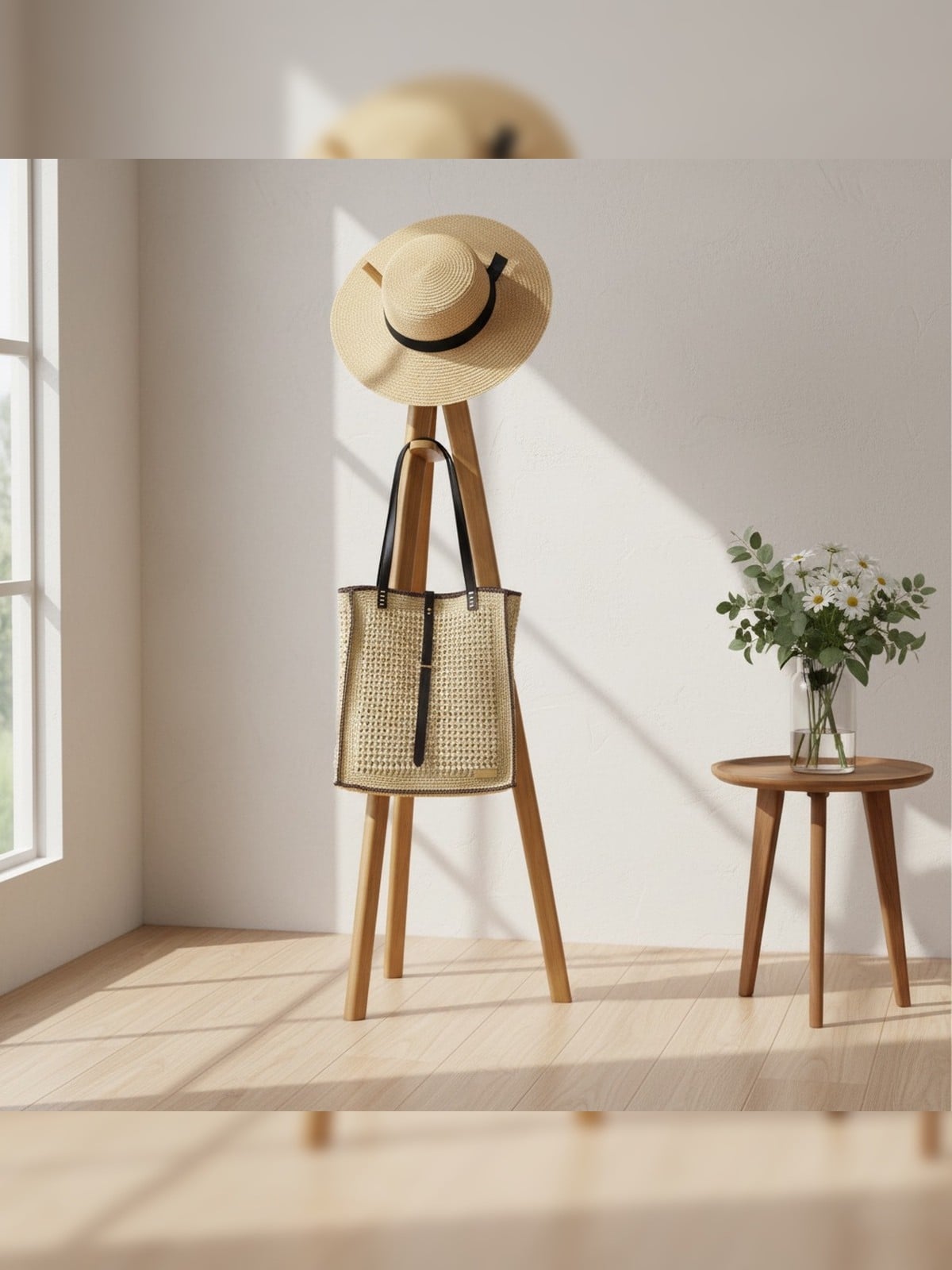 Burché Naturel Tote Örgü  Çanta