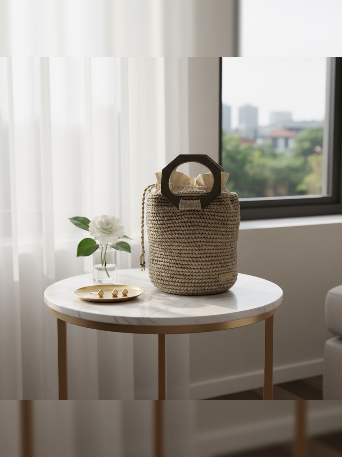 Burché Nomad Bucket Clutch Çanta