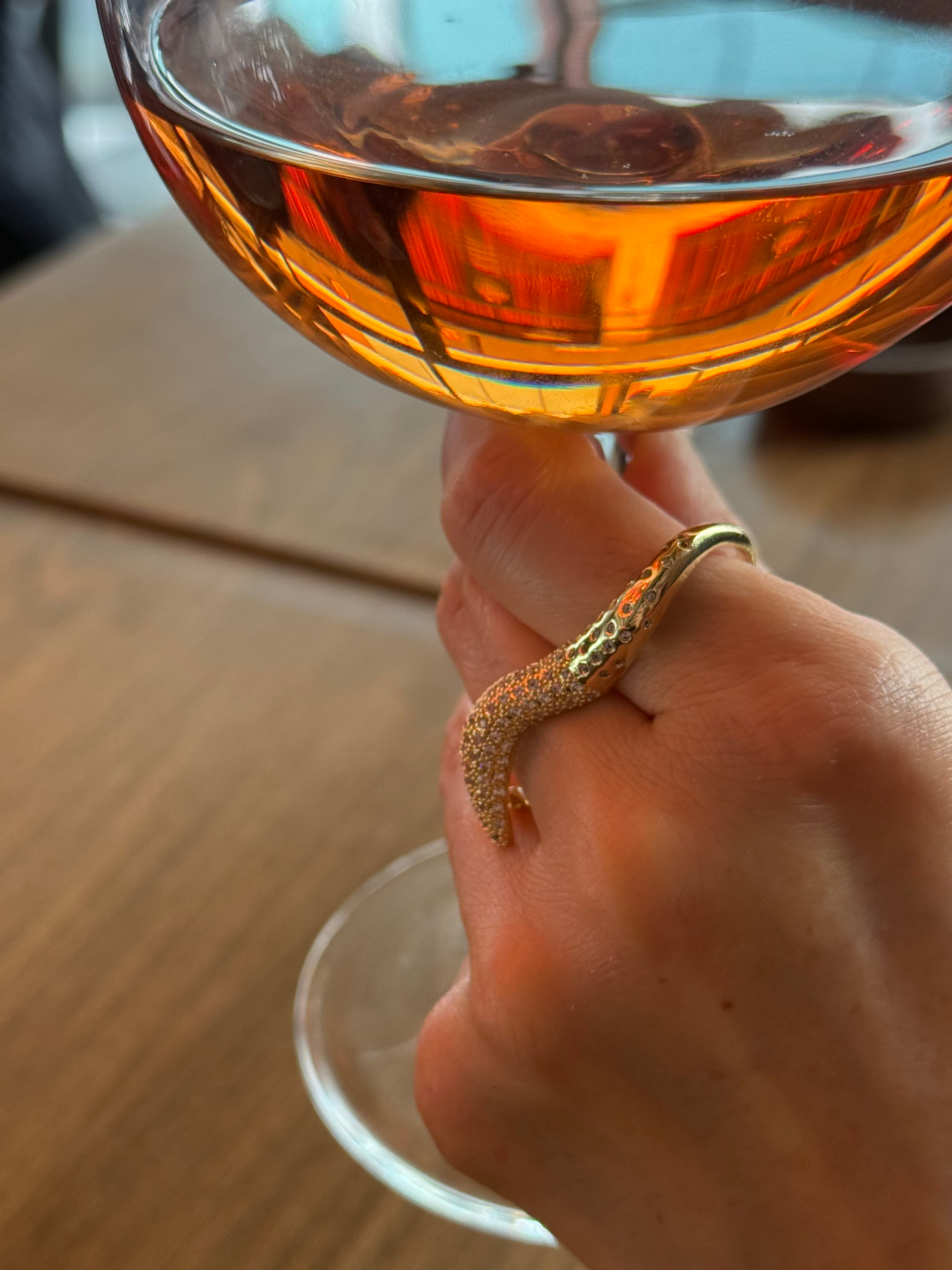 Gold Çift Parmak Yüzüğü