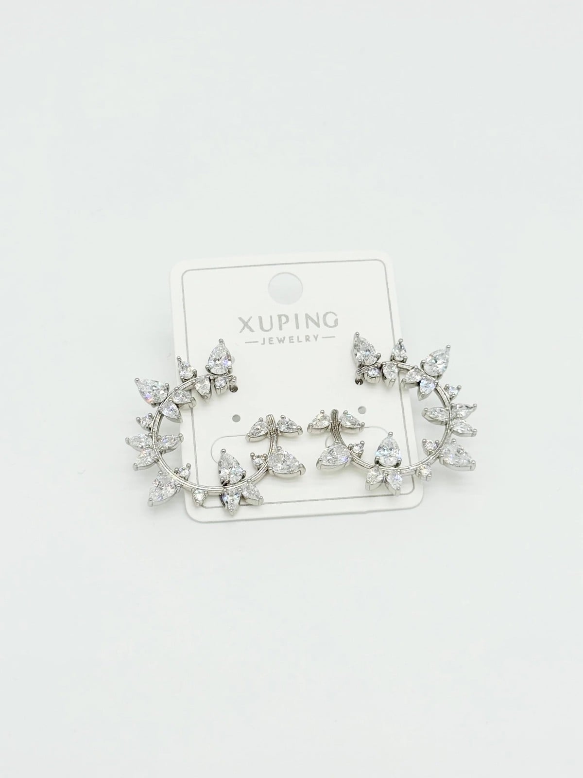 Silver Kristal Taşlı Küpe