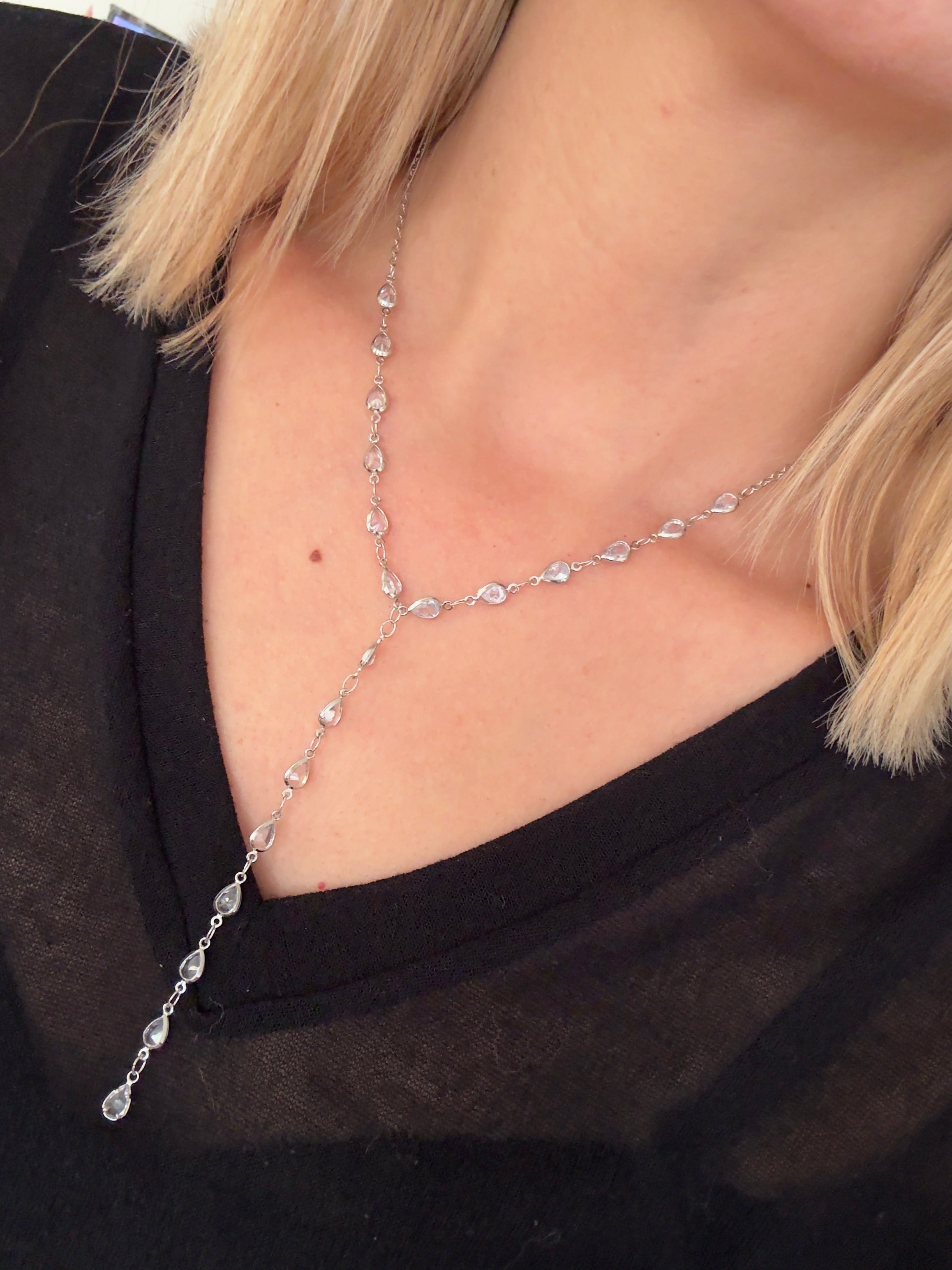 Silver Su Damlaı Y Kolye
