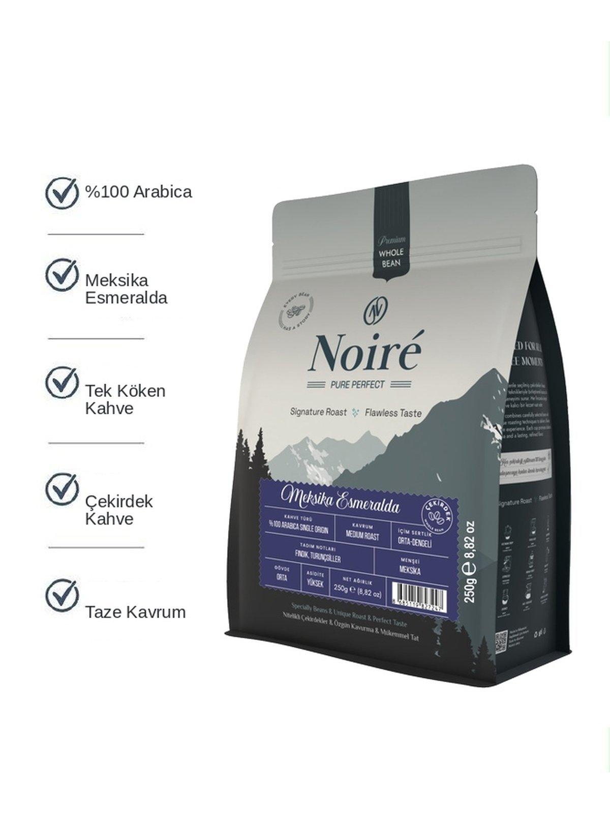 

Meksika Esmeralda %100 Arabica Single Origin Çekirdek Kahve 250 g